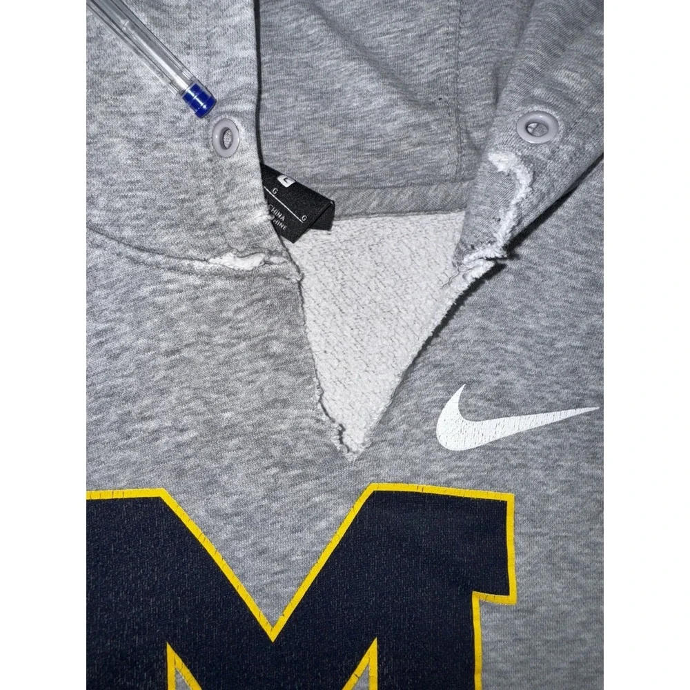 Vintage Nike Michigan Wolverines Hoodie Men Large Graphic Swoosh Y2K‎ Collegiate